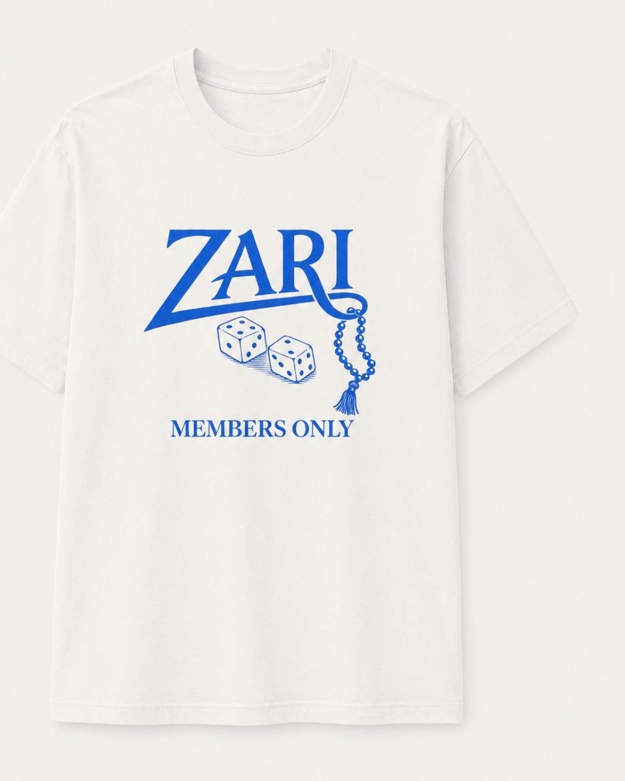 House Tee, classic Zari logo.